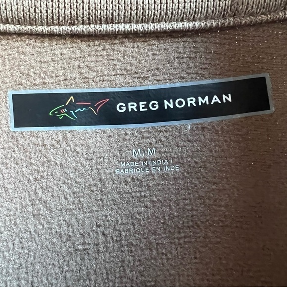 Greg Norman Men’s Tan Quarter Button Golf Pullover with Arm Pocket, Medium - Picture 6 of 9